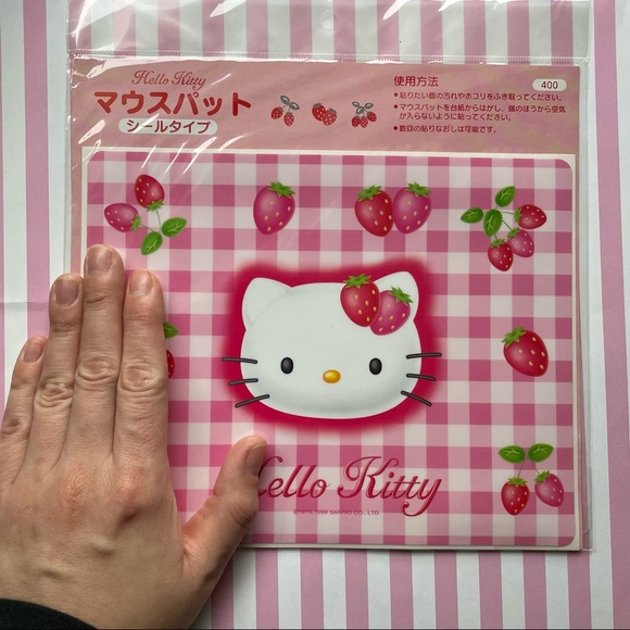 Vintage Sanrio Strawberry Hello Kitty - Mouse pad 1999 - Picture 2 of 5